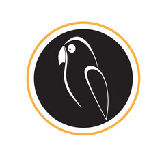 bird logo icon isolated vector illustration template design