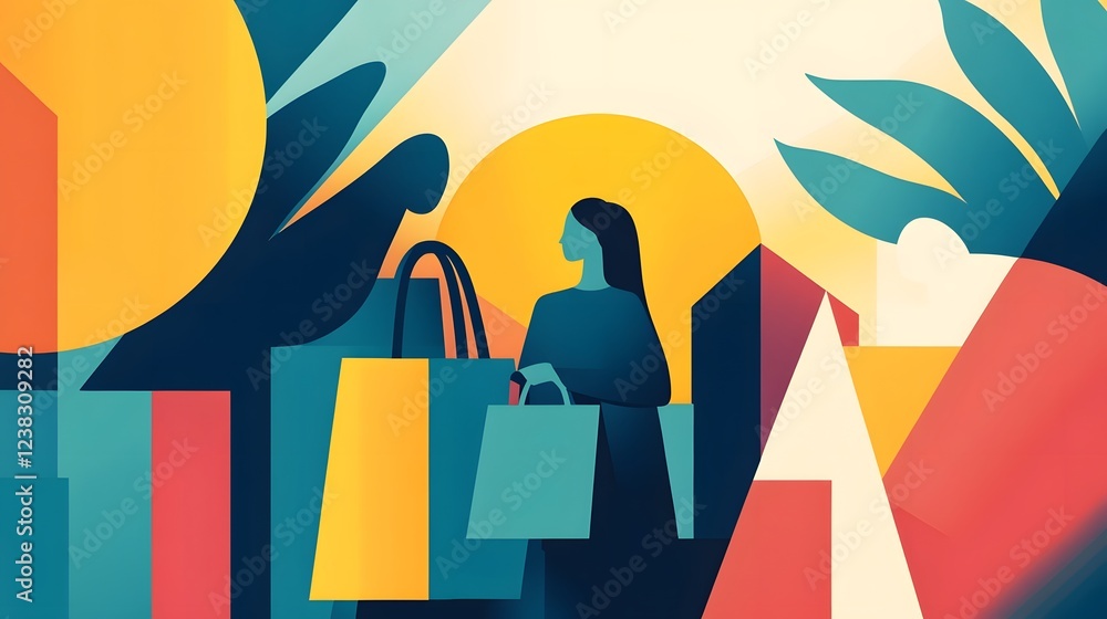 Poster vibrant ecommerce platform showcasing live shopping event with influencers and interactive viewer