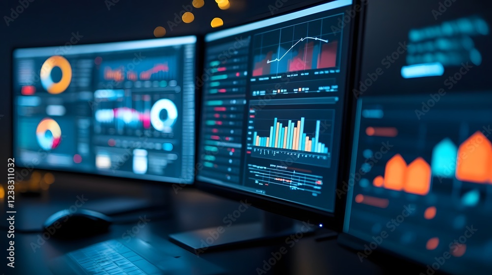Poster real time marketing analytics dashboard with live campaign performance metrics