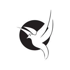 bird logo icon isolated vector illustration template design