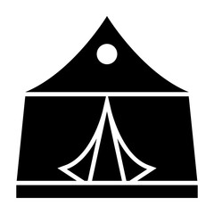 Fototapeta premium Tent Glyph Icon Design