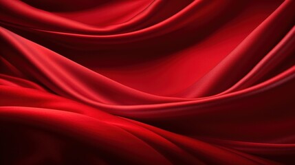 Obraz premium Elegant Red Cloth Texture with Flowing Drapery for Background and Design Inspiration