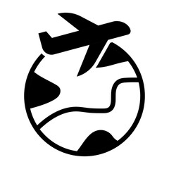 Travel Glyph Icon Design