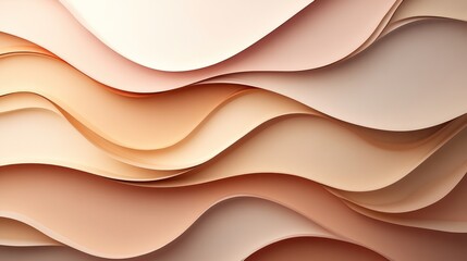 Abstract Beige Waves, Paper Texture, Background, Design