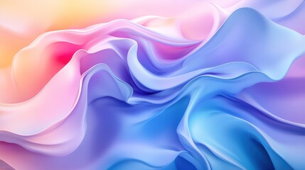 Obraz premium Pastel fluid waves flow, abstract background, design element