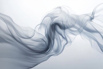 Abstract flowing grey fabric, ethereal, soft texture. Perfect for designs needing elegance, grace, and a sense of movement, evokes tranquility.