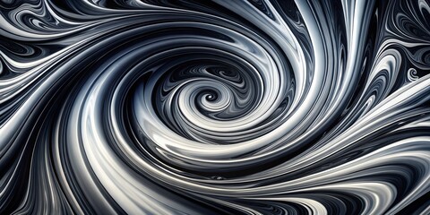 Abstract Swirling Black and White Pattern Background - Modern Design Texture