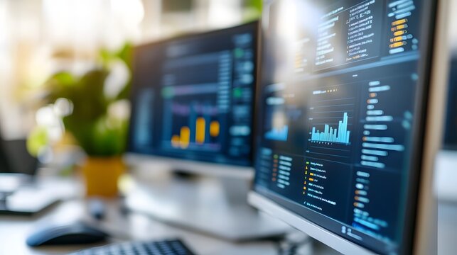 High Tech Digital Marketing Command Center with Real Time Analytics Dashboards