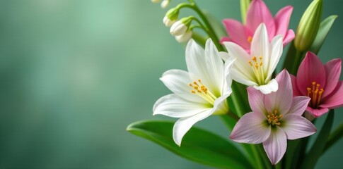 Naklejka premium Spring bouquet of lily of the valley with other spring flowers, bouqet, valley, the