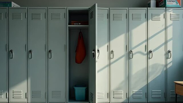 Open locker in high school