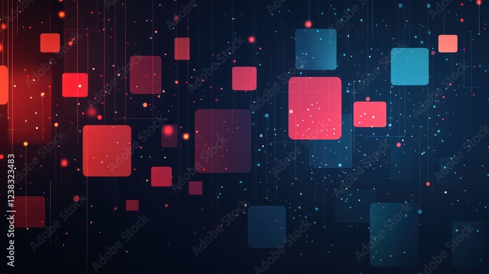 Poster abstract digital network data flow background