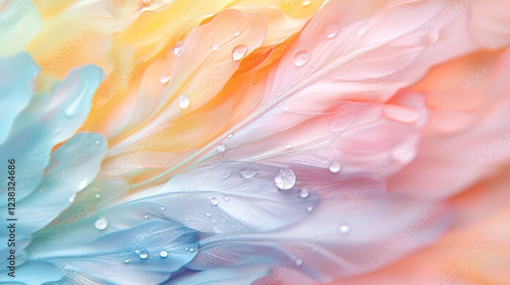 Aufkleber mesmerizing macro photography, exploring the colorful world of water droplets and their intricate pa