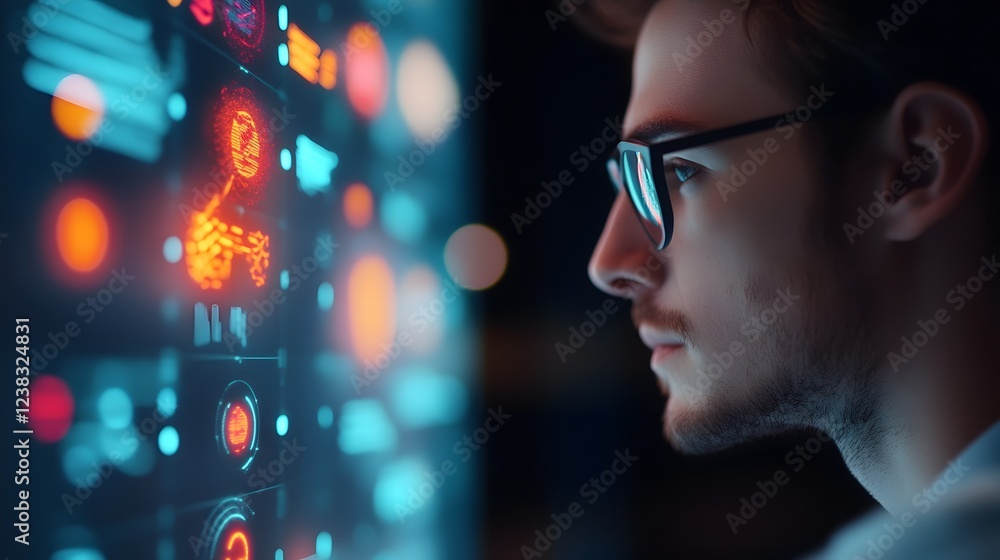 Poster marketers brainstorm campaign strategies using predictive analytics simulations