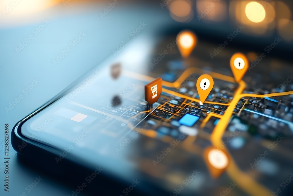 Poster detailed delivery tracking in e commerce app with customer updates and driver location