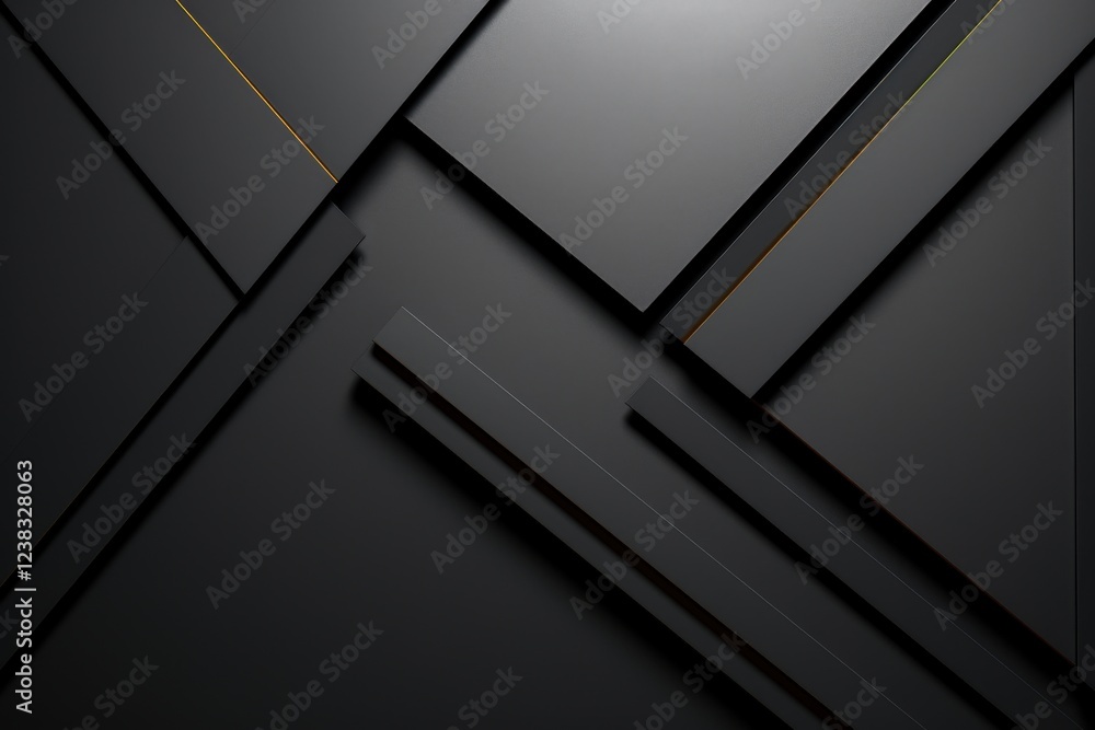 Poster abstract grey geometry with graphite texture and clean lines, subtle shadows and highlights creating