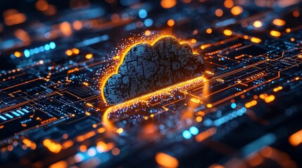 Vibrant Cloud Platform Interface with AI Powered Tools and Dynamics