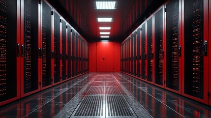 Seamlessly Connected Edge Computing Cloud System High Tech Industrial Vibe and Power