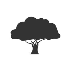 Silhouette tree logo icon vector illustration template design