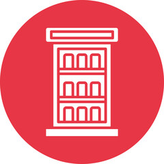 Beverage Cooler glyph circle icon