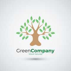 Obraz premium Creative and unique tree logo design abstract template