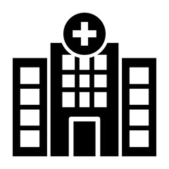 Fototapeta premium Hospital Glyph Icon Design