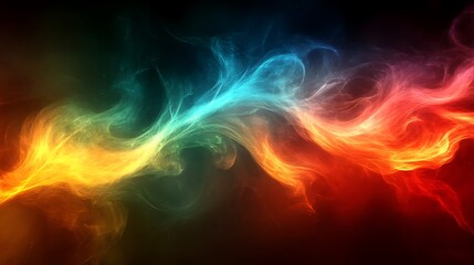 Fototapeta premium Abstract Colorful Energy Swirls Flowing Dynamically