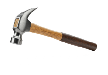 Hammer, isolated on white background, no depth of field, sharp.