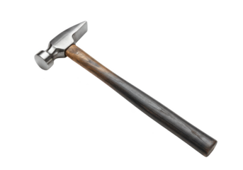 Hammer, isolated on white background, no depth of field, sharp.