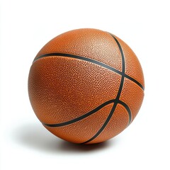 Fototapeta premium Close-up of a basketball on a white background.
