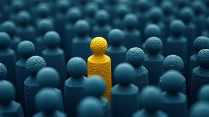 A conceptual photo of a human figure icon, symbolizing recruitment or talent selection, representing of finding the right person in HR