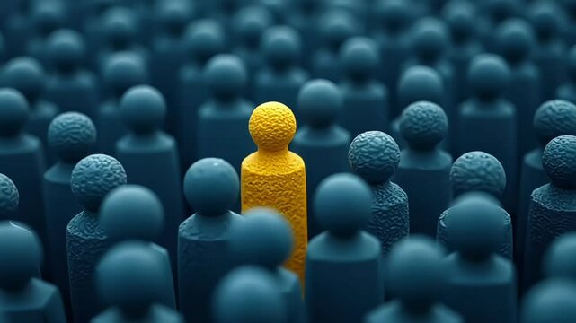 A conceptual photo of a human figure icon, symbolizing recruitment or talent selection, representing of finding the right person in HR