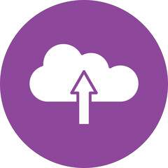 Cloud Upload glyph circle icon