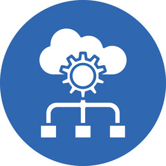 Cloud Service Icon glyph circle icon