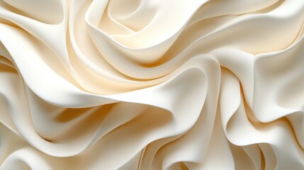 Obraz premium Creamy ivory fabric swirls, textured background, design element