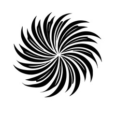 Abstract Black and White Swirl: A Captivating Spiral Design - Perfect for Modern Minimalist Backgrounds and Textures