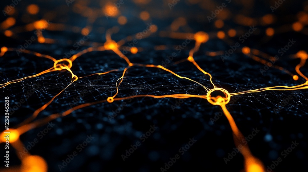 Poster neural network: abstract visualization of connections