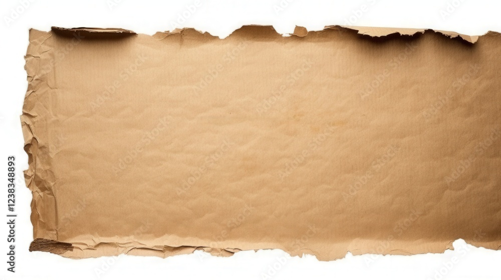 Aufkleber torn cardboard paper background with rough edges for various creative and design projects