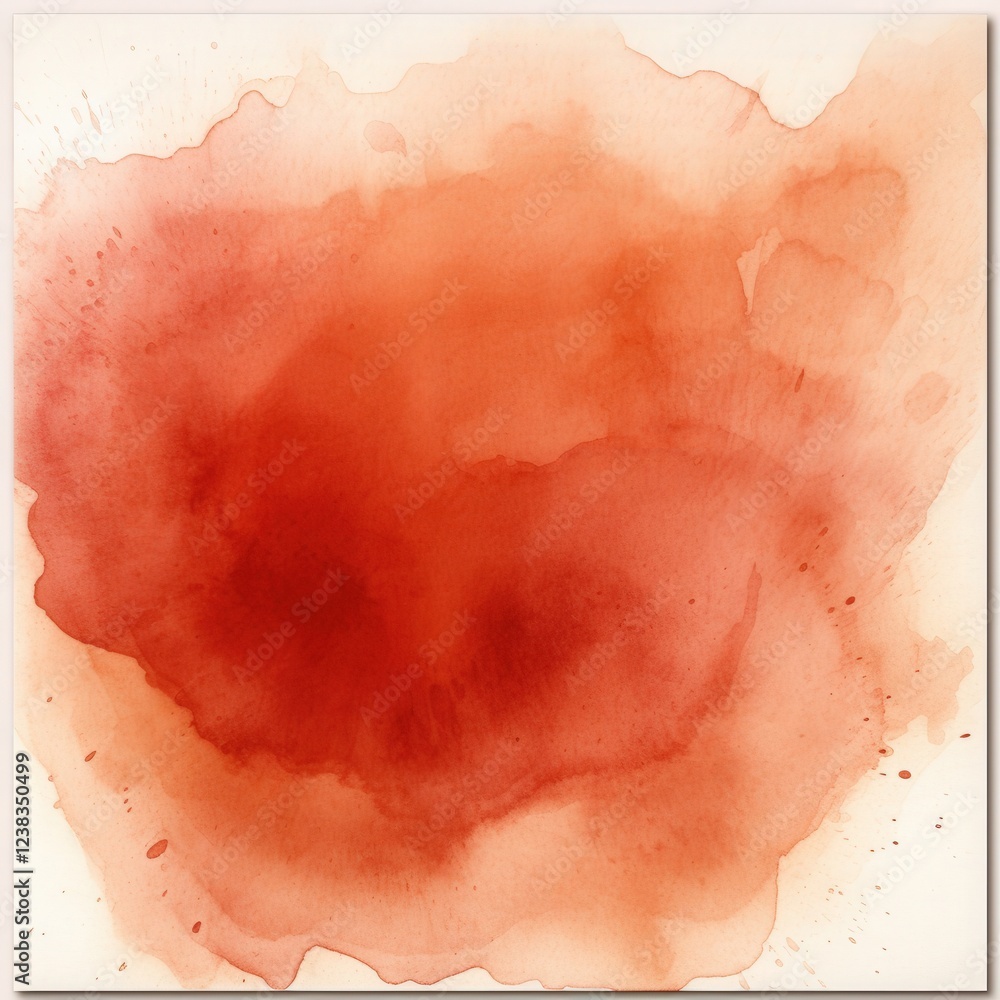 Poster abstract watercolor splash in shades of red and brown with textured layers suitable for backgrounds 
