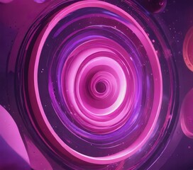 Obraz premium Swirling abstract circles in bright pink and purple hues creating a whimsical and fantastical atmosphere, swirl, bright, pink