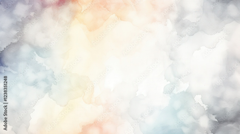 Poster soft watercolor background with subtle color blends and gentle texture for artistic and creative pro