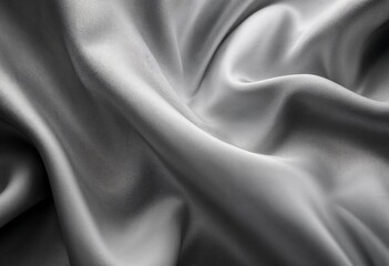 Fototapeta premium Soft Gray Silk Fabric Flowing Gracefully Under Soft Lighting. Generative AI
