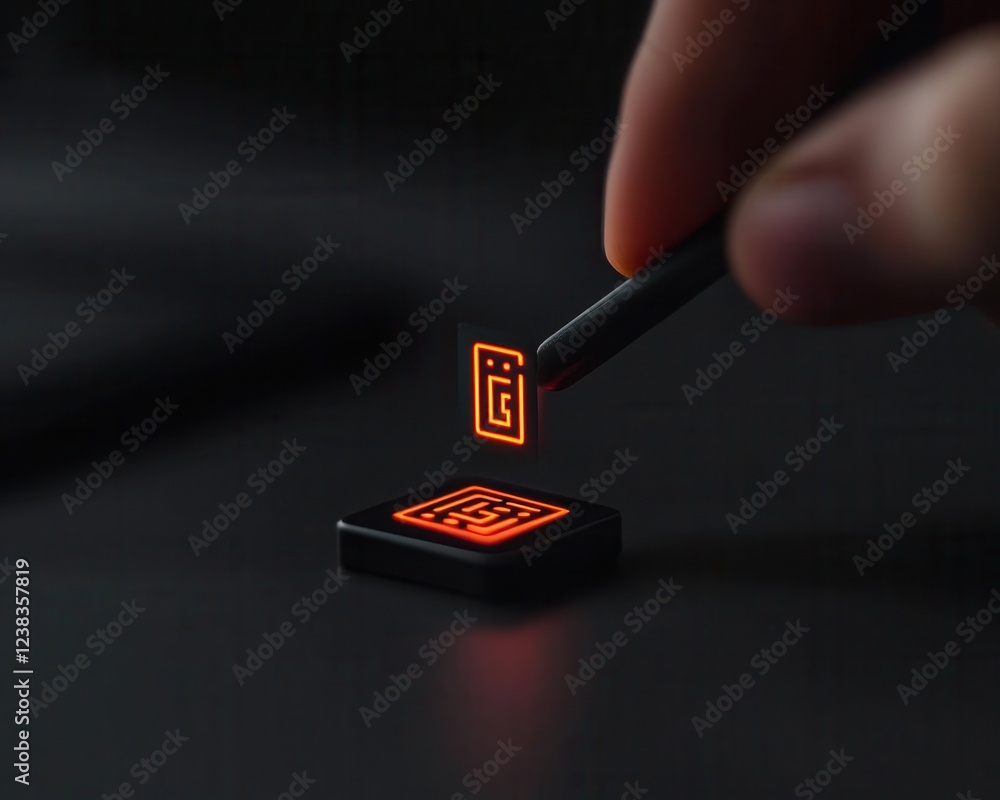 Aufkleber digital payments qr code payments innovation. smart tools glowing with real-time analytics for perso