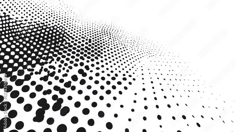 Poster abstract halftone dots curve background design