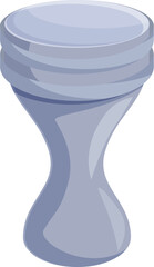 Cartoon african drum echoing ancient rhythms, celebrating cultural heritage through vibrant music and dance