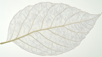 Obraz premium Delicate Skeletonized Leaf Vein Structure Displayed