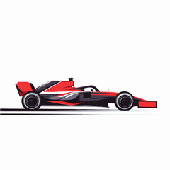 Racing car illustration. Formula one. Motorsport.	