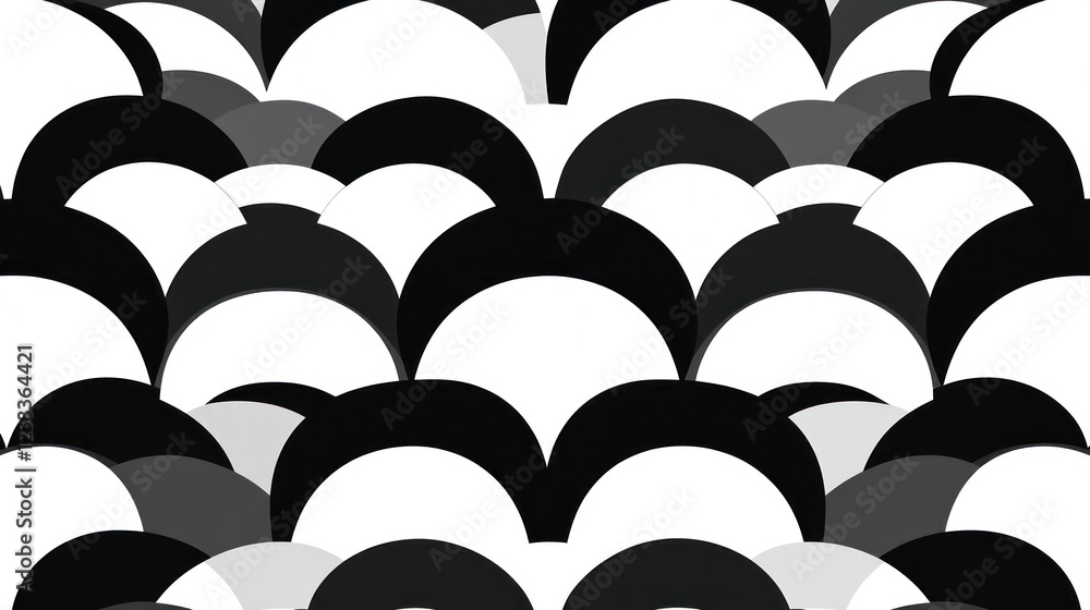 Poster abstract grayscale semicircle pattern background texture design