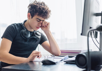 Stressed Out Student. Study Burnout. Overwhelmed. Anxiety. Mental Fatigue. onlinelearning....