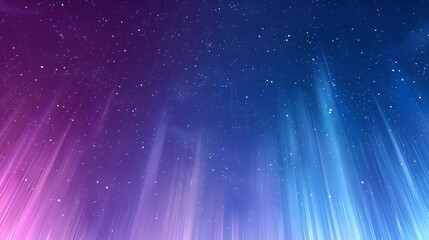 A blue and purple sky with stars and a purple line