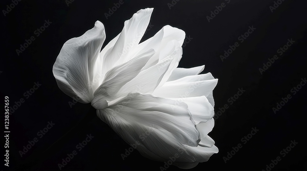 Aufkleber elegant grayscale serenity, a soft-focused black-and-white scene featuring a minimalist backdrop, em